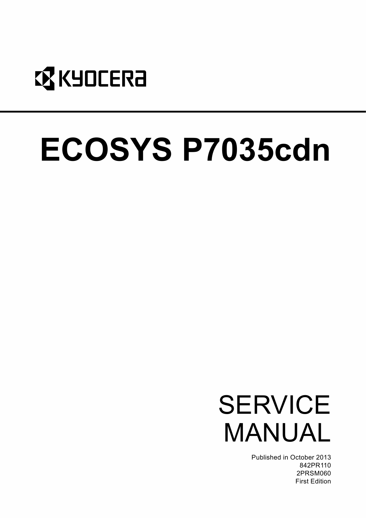 KYOCERA ColorLaserPrinter ECOSYS-P7035cdn Service Manual-1